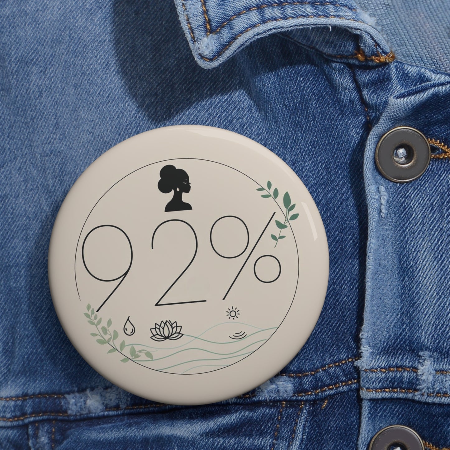 92% Pin - Signifying Strength, Resilience, and Grace of Black Women