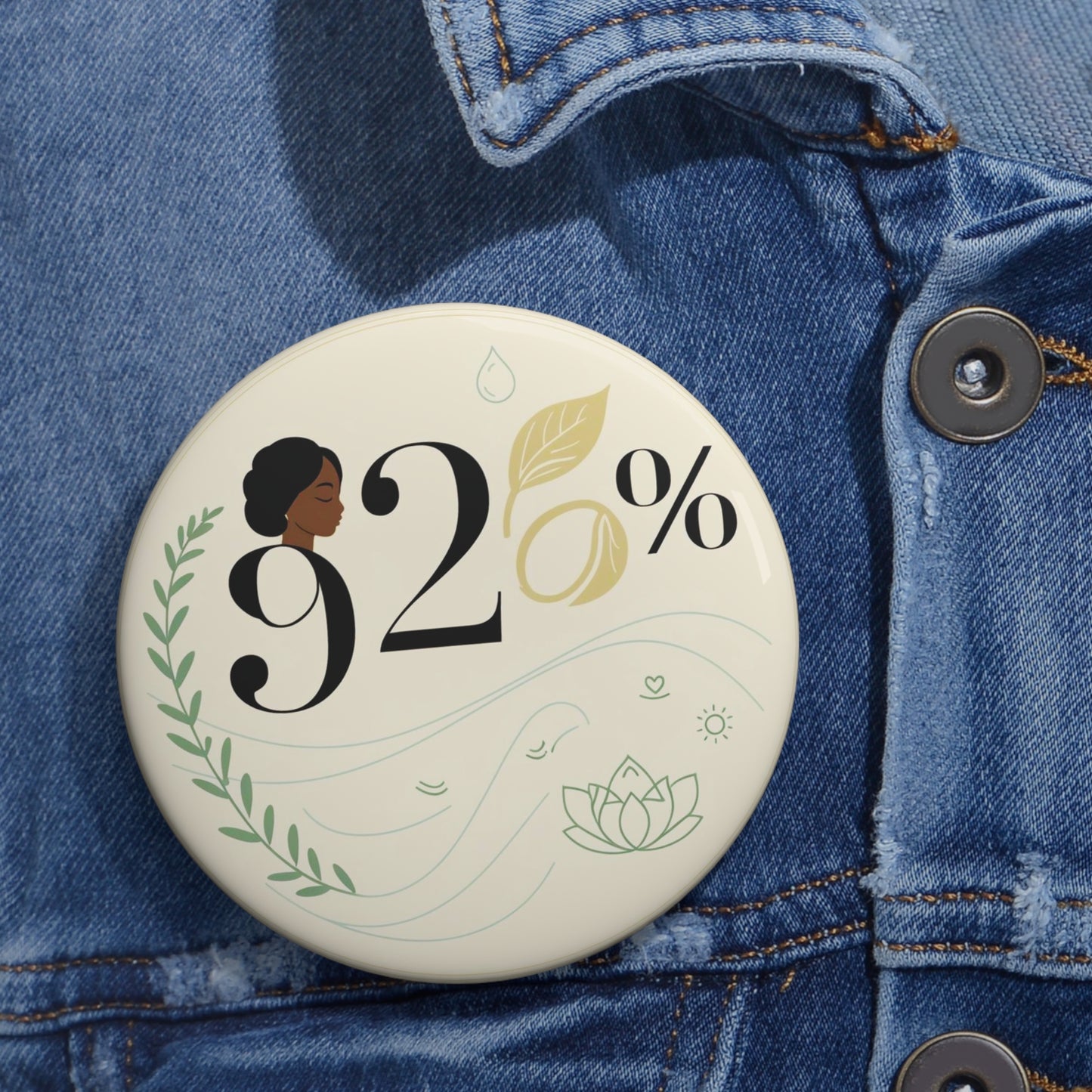 92% Pin - Signifying Strength, Resilience, and Grace of Black Women