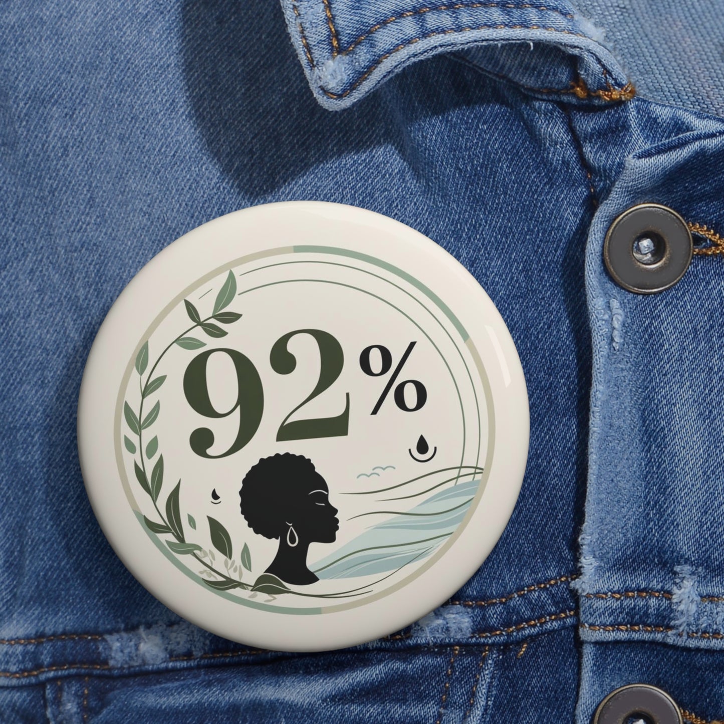 92% Pin - Signifying Strength, Resilience, and Grace of Black Women