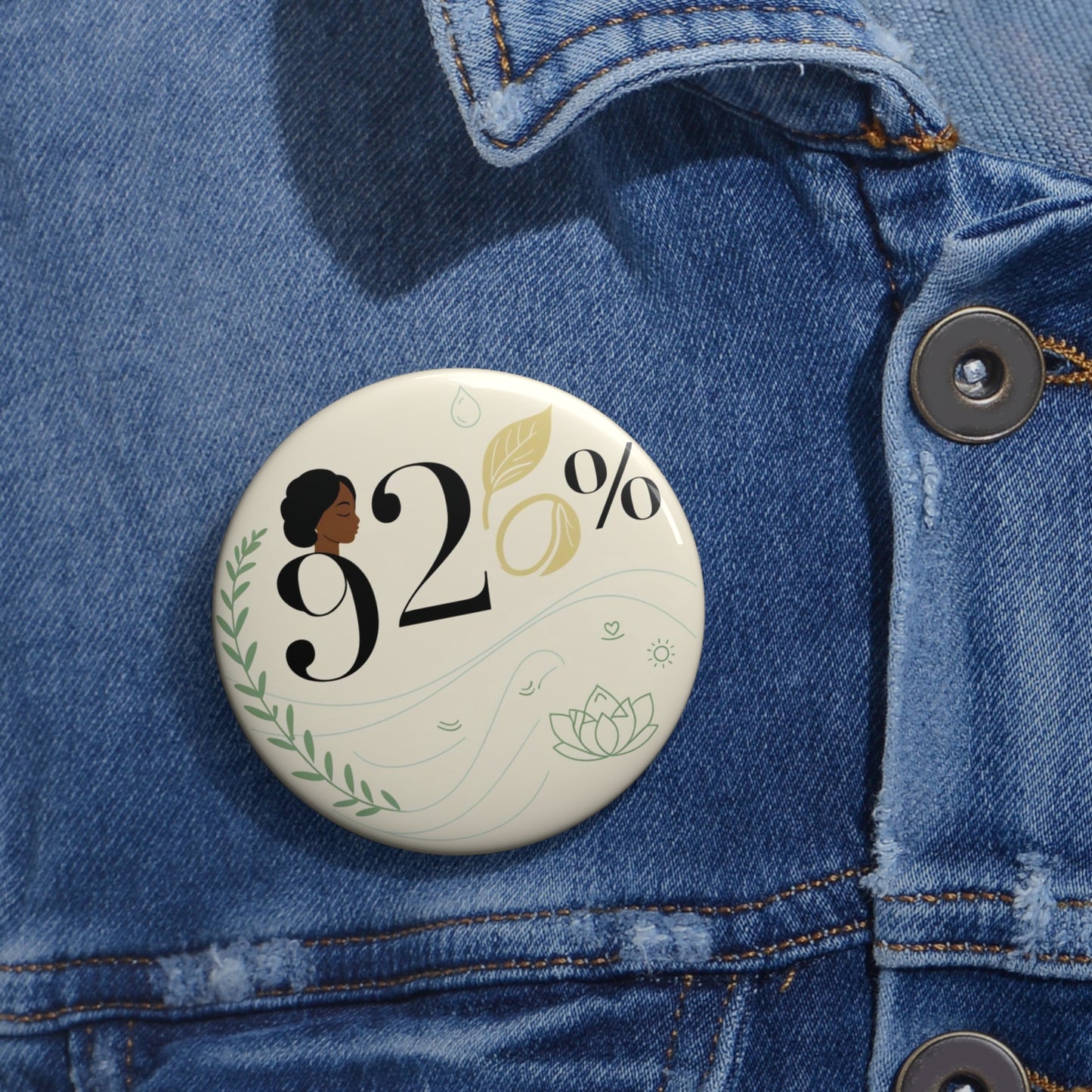 92% Pin - Signifying Strength, Resilience, and Grace of Black Women