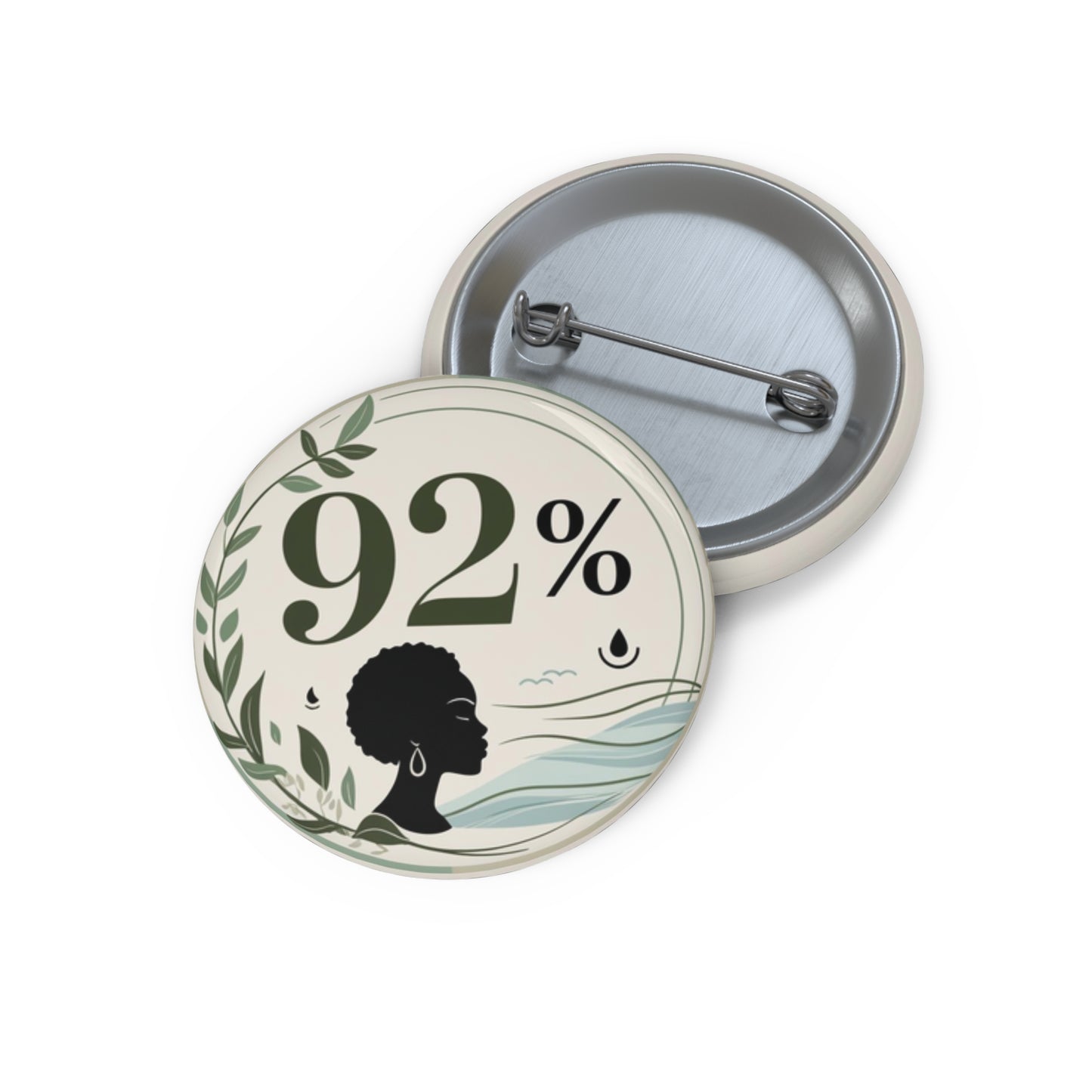 92% Pin - Signifying Strength, Resilience, and Grace of Black Women