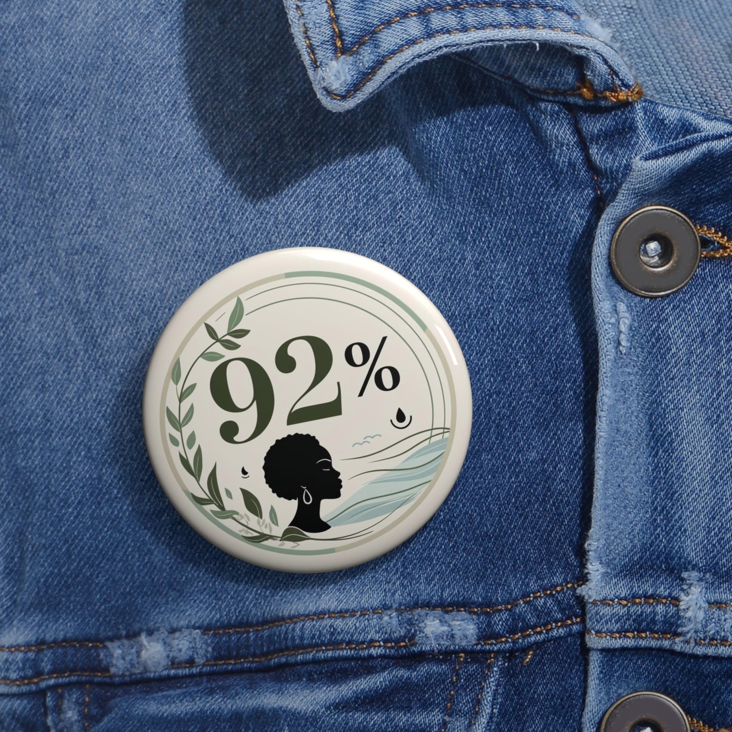 92% Pin - Signifying Strength, Resilience, and Grace of Black Women